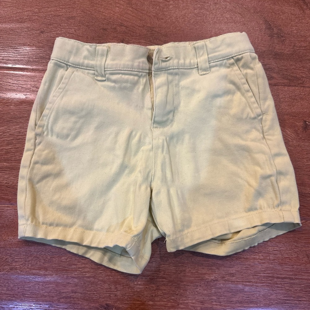 Janie and Jack Light Yellow Kids Shorts